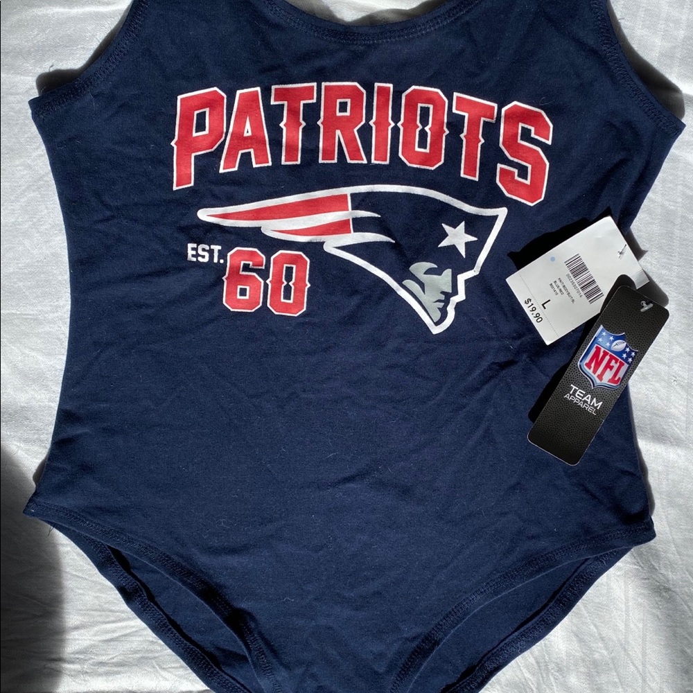 New England Patriots Tank Top Bodysuit Size Large